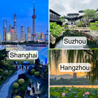 5 DAYS Modern Skylines & Ancient Charm Classic Journey Through East China（Vibrant Shanghai · Elegant Suzhou · Poetic Hangzhou）